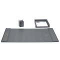 Workstation Black Leather  Desk Set, 3PK TH271834